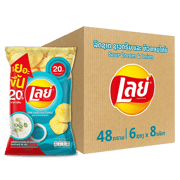 ເລ ມັນຝຣັ່ງ ແຜ່ນລຽບ 20 ບາດ ຊາວຄຣີມ ແລະ ຫົວຫອມ 48 ກຣາມ ແພັກ 6 x8 - 320032131