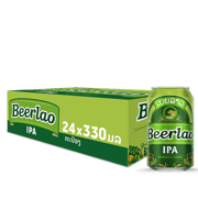 ເບຍລາວໄອພີເອ ກະປ໋ອງ 330ml x24 (ແກັດເຈ້ຍ)