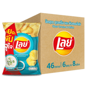 ເລ ມັນຝຣັ່ງ ແຜ່ນລຽບ 20 ບາດ ຊາວຄຣີມ ແລະ ຫົວຫອມ 46 ກຣາມ ແພັກ 8x6 - 320033441