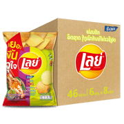 ເລ ມັນຝຣັ່ງ ແຜ່ນຢັກ 20 ບາດ ກຸ້ງເຜົາ ແລະ ນໍ້າຈີມຊີຟຸດ 46 ກຣາມ ແພັກ 8x6 - 320033439