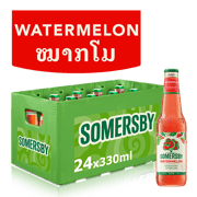 ຊຳເມີສະບີ ໝາກໂມ ແກ້ວ 330ml x24 (ລັງຢາງ)
