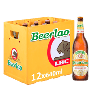 ເບຍລາວ ແກ້ວ 640ml x12 (ລັງຢາງ)