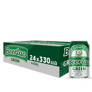 ເບຍລາວກຣີນ ກະປ໋ອງ 330ml x24 (ແກັດເຈ້ຍ)