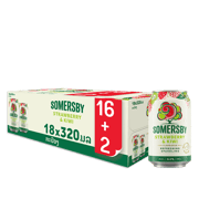 ຊຳເມີສະບີ ສະຕໍເບີລີ & ກີວີ ກະປ໋ອງ 320nlx18 (16+2) ໂປຣໂມຊັນ (ແກັດເຈ້ຍ)