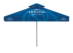 Arkina Sonnenschirm 3.5m quadratisch Doppel-Top