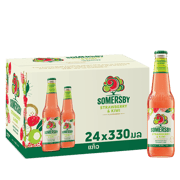 ຊຳເມີສະບີ ສະຕໍເບີລີ ແລະ ກີວີ ແກ້ວ 330ml x24 (ແກັດເຈ້ຍ)