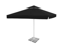 Parasol neutre noir 3.5m